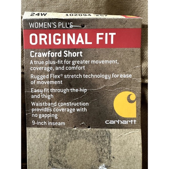 Carhartt Women's Size 24 Original Fit Crawford Short 9 Inch Inseam‎ NWT - Picture 5 of 7
